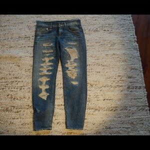 R13 Relaxed Skinny Distressed Jean